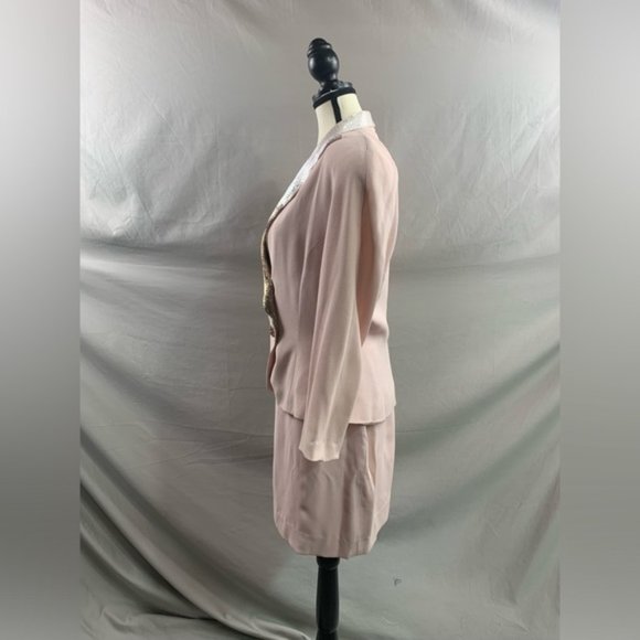 Vintage Pink Beaded Jacket And Matching Skirt - Picture 3 of 5